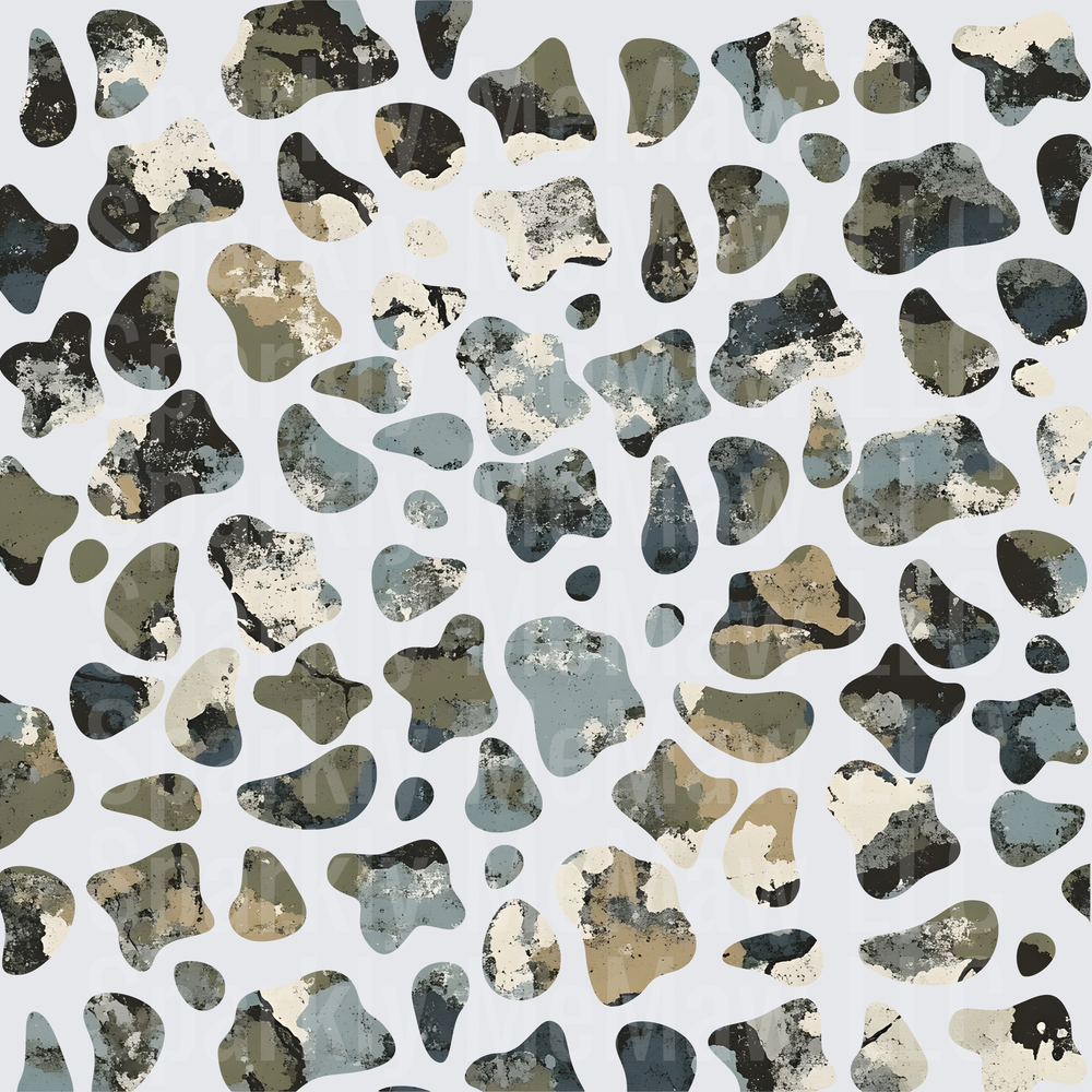 Camo Cow Print Pattern – This is a 10x10 Inch Sheet