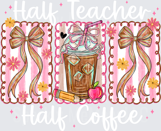Cute Coquette Bow Collection with Iced Coffee and Apple DTF Transfer for Fabric