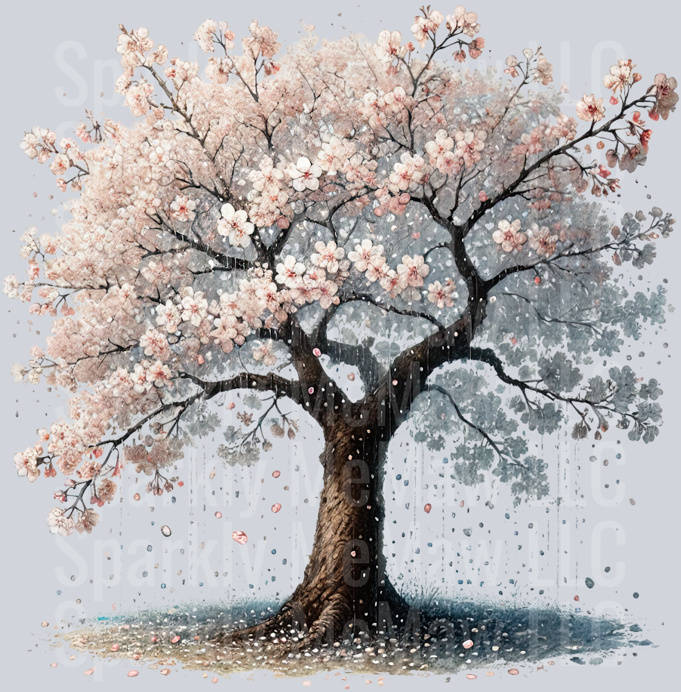 13 Cherry Blossoms set 2 UV DTF Clip Art Decal