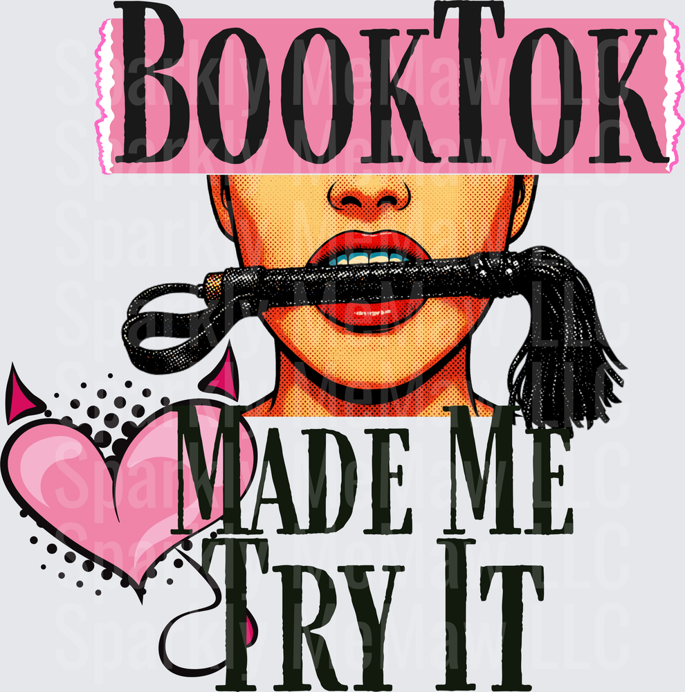 BookTok Made Me Cry It Pop Art Woman Reading Romance Novel