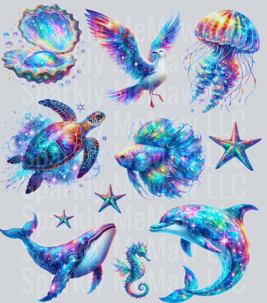 Magical.Ocean UV DTF Element Sheet