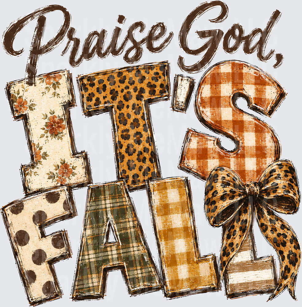 Praise God It's Fall UV DTF Decal