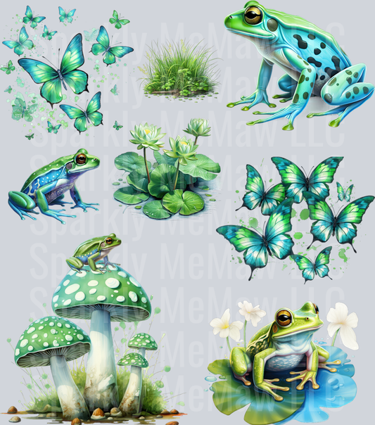 Frog. UV DTF Element Sheet
