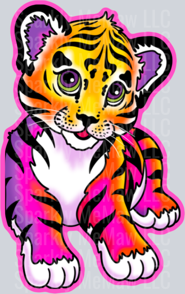 LF Tiger Vintage UV DTF Decal