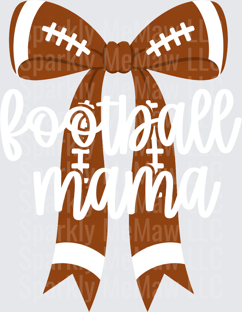 Football Mom Cheer Bow UV DTF Decal