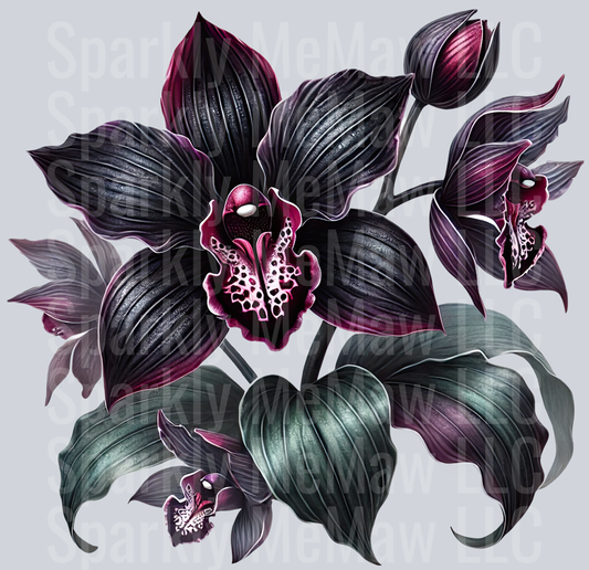 10 Gothic Flowers Clip Art UV DTF Decal