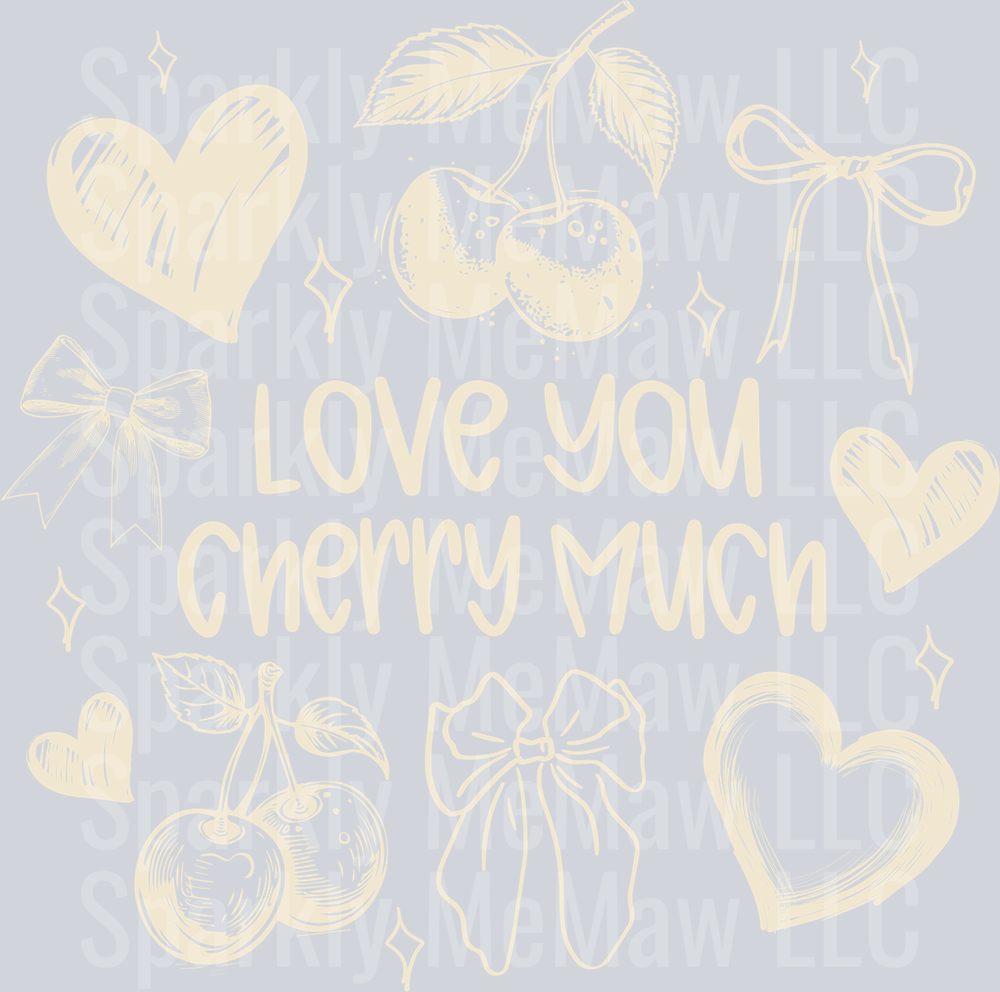 Love You Cherry Much UV DTF Decal