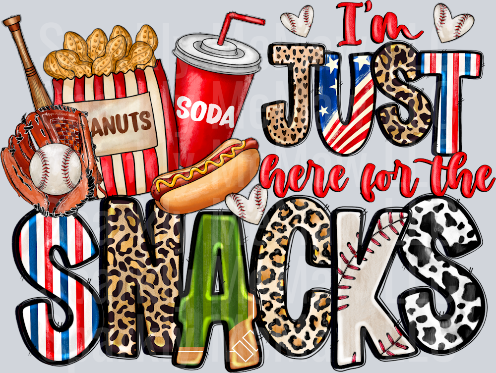here for the Snacks UV DTF Decal