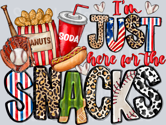 here for the Snacks UV DTF Decal