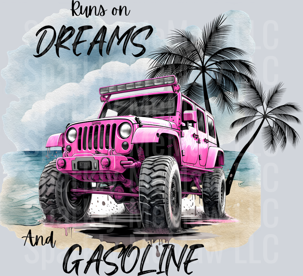 Dreams and Gasoline UV DTF Decal