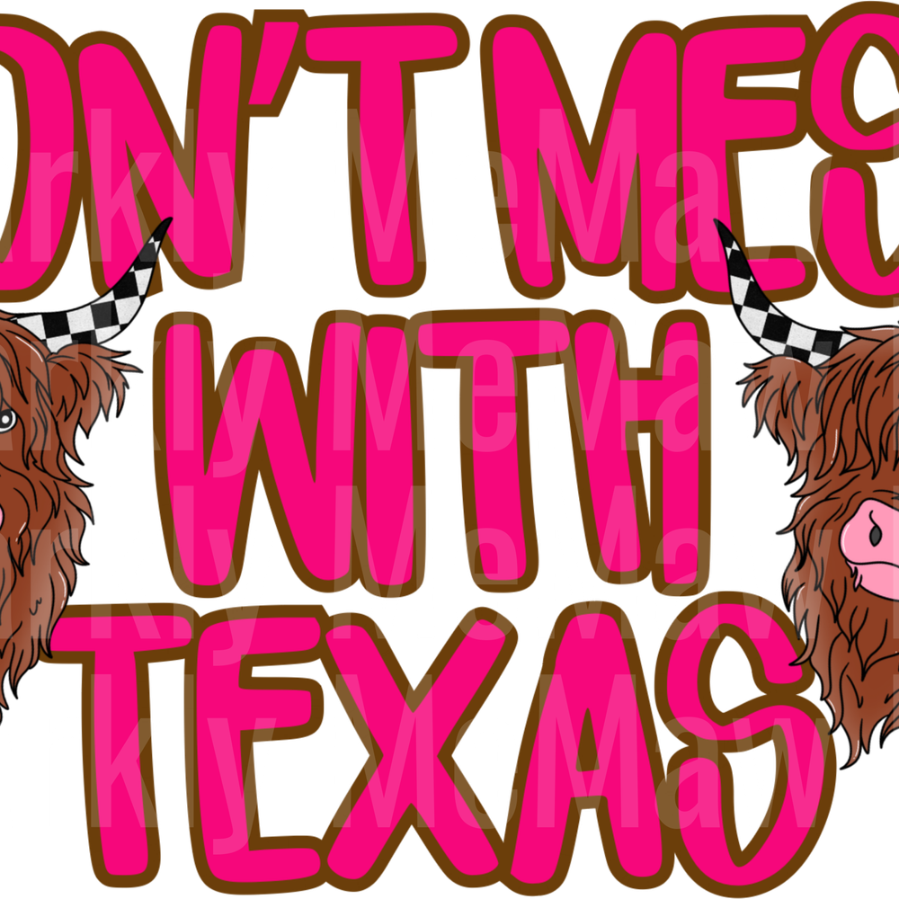 dont mess with Texas Cows uv dtf decal