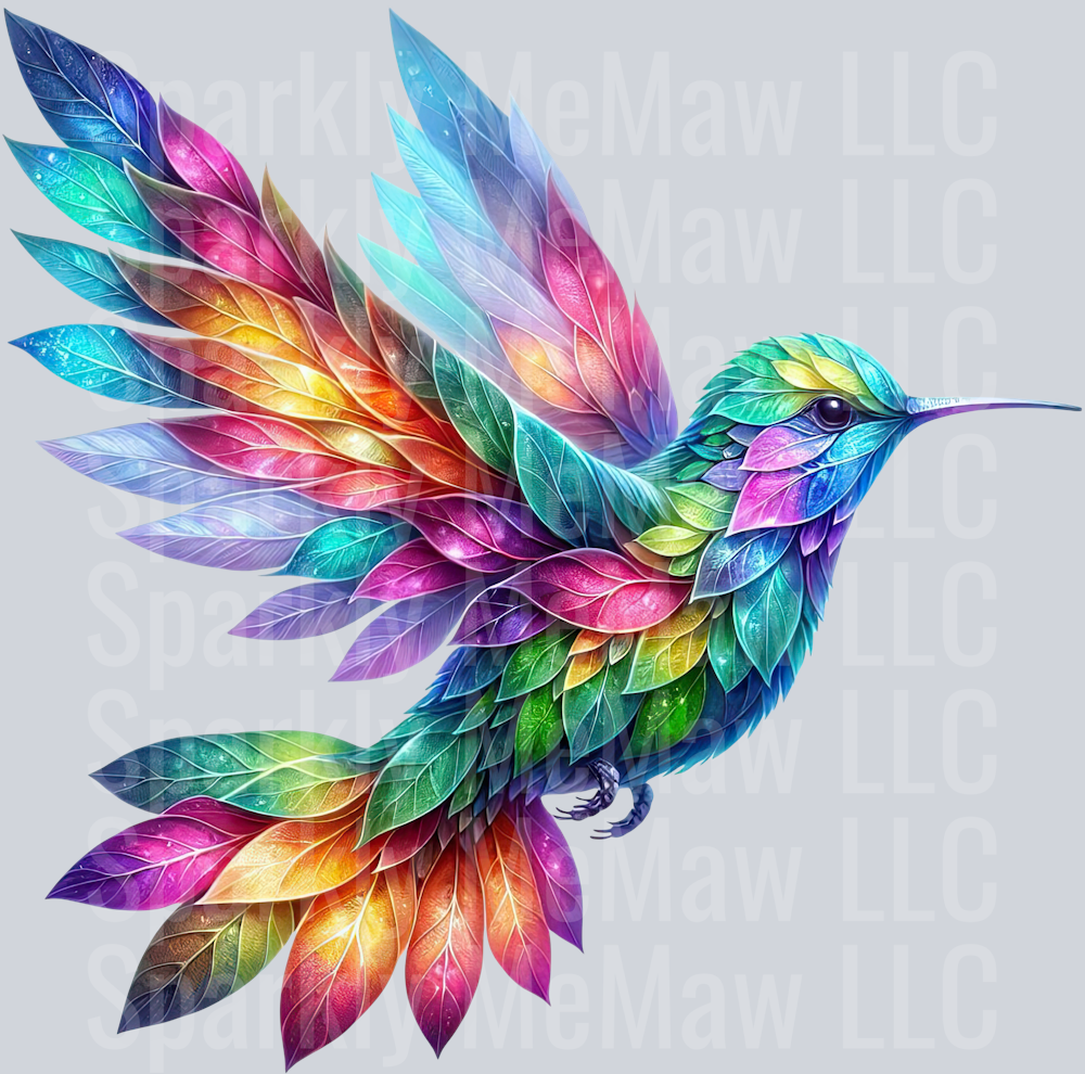 73 Hummingbird Clip Art UV DTF Decal
