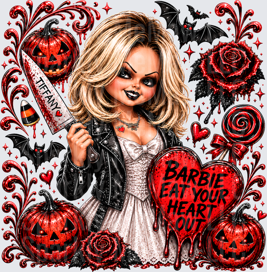 Tiffany Bride of Chucky Halloween UV DTF Decal