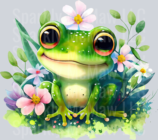 CuteLittleFrog05 UV DTF clip Art Decal