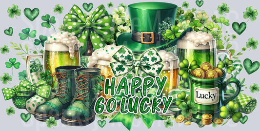 Happy Go lucky 16 oz glass can