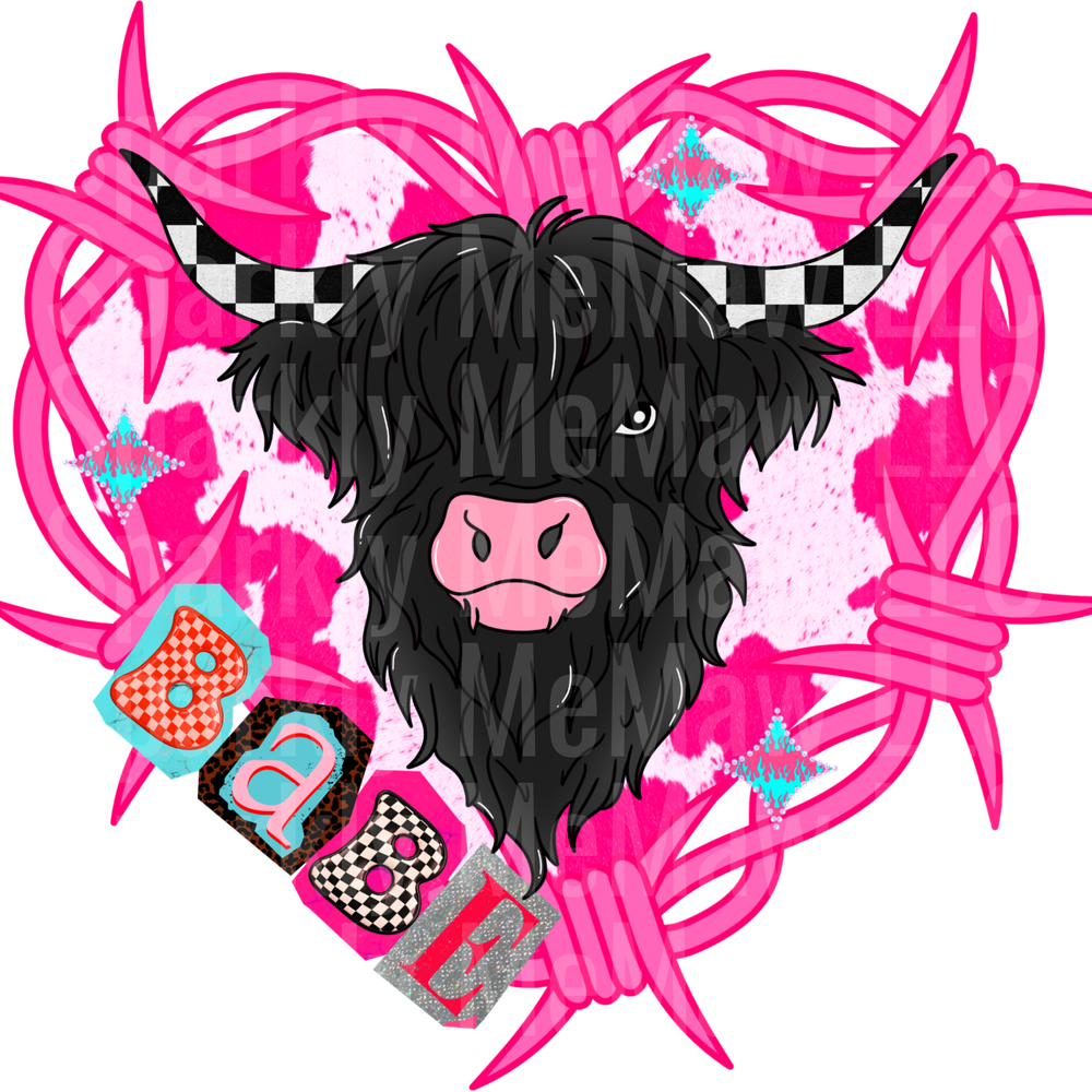 Cow Babe uv dtf decal