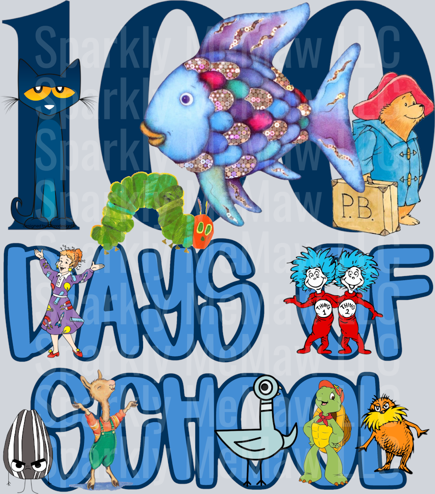 100 days reading UV DTF Decal