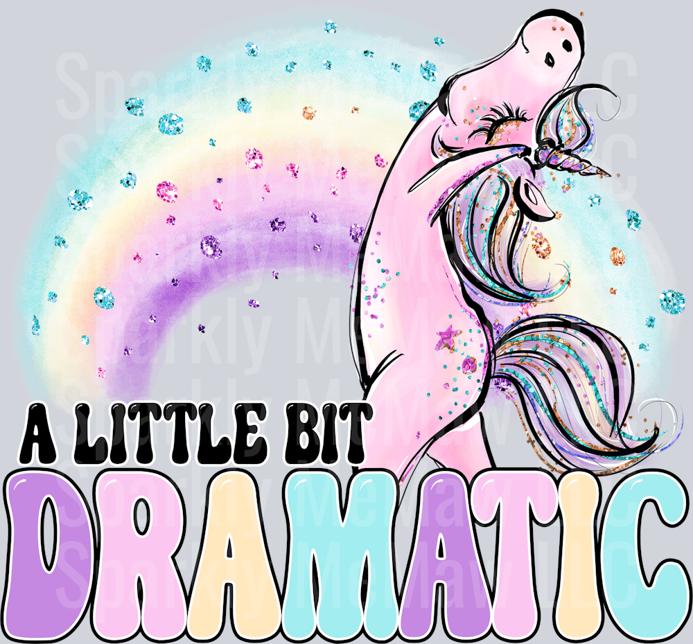 A little bit Dramatic Unicorn UV DTF Decal