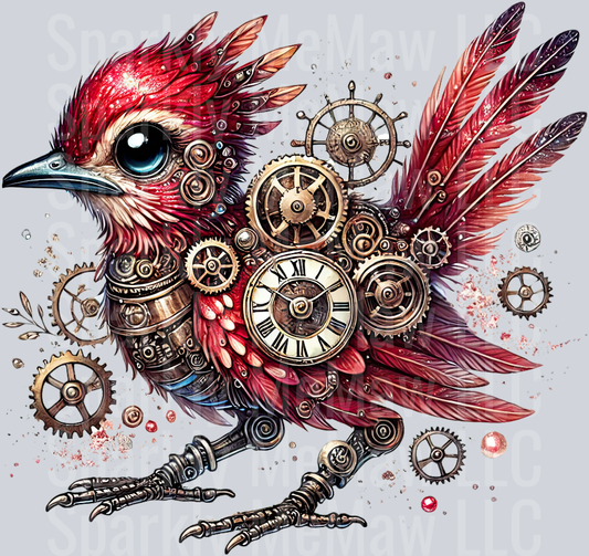 Red Road Runner SteamPunk UV DTF Decal 28