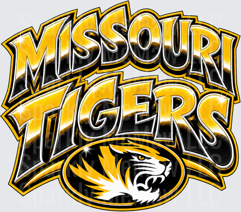 Missouri Tigers Bold Logo UV DTF Decal