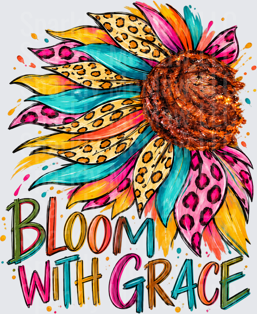 Bloom With Grace Sunflower This is a UV DTF Decal