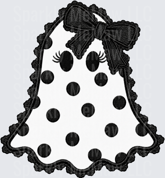 Polka Dot Bow Bell this is a UV DTF Decal
