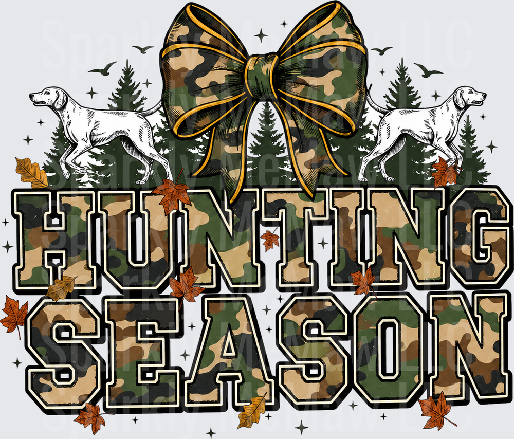 Hunting Season Camo Bow UV Decal Decal