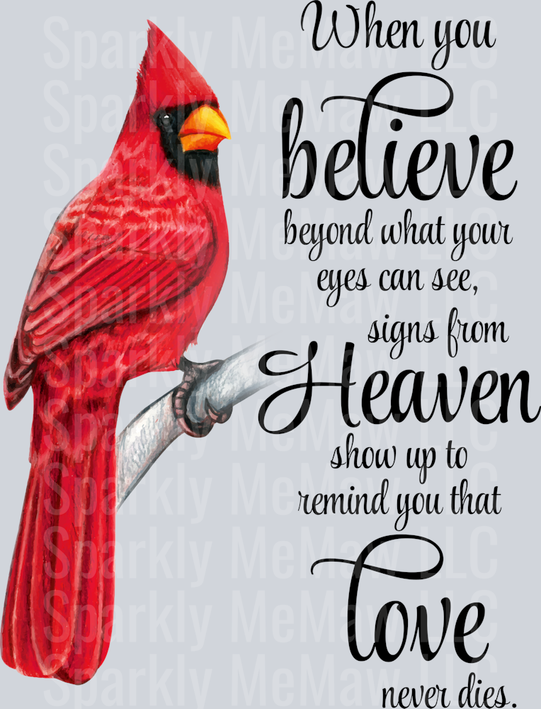 Sign-From-Heaven-Cardinal UV DTF Decal