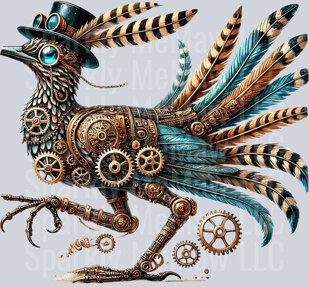 Road Runner SteamPunk UV DTF Decal 34