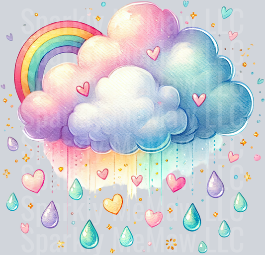 2 April Showers UV DTF Clip art Decal