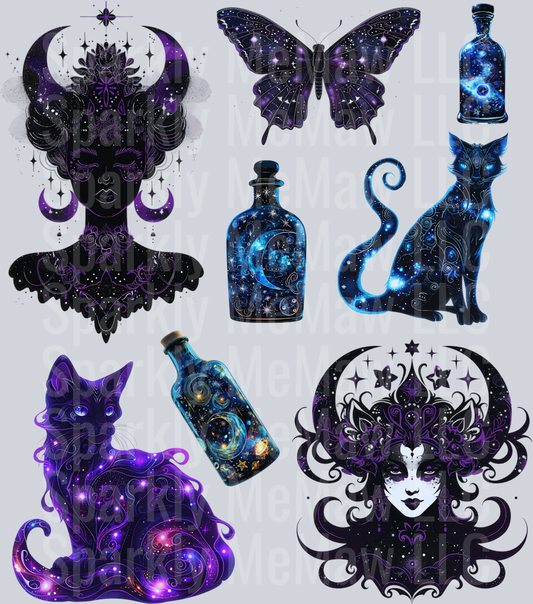 Purple.and.Mystical UV DTF Element Sheet