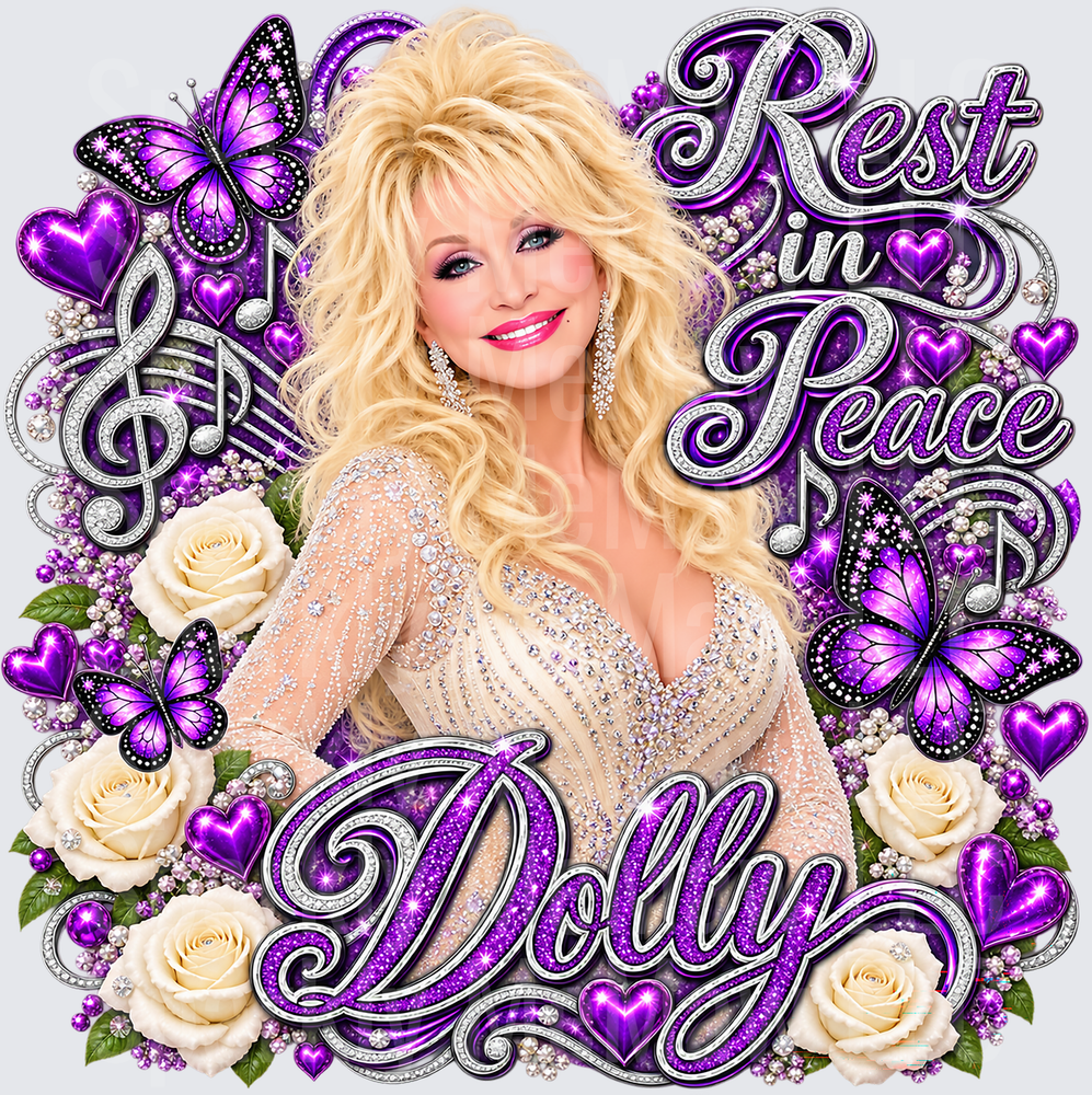 Dolly Parton Rest In Peace UV Decal Decal