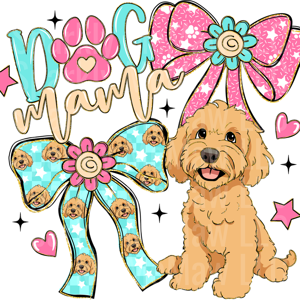 Dog Mama Goldendoodle UV DTF Decal