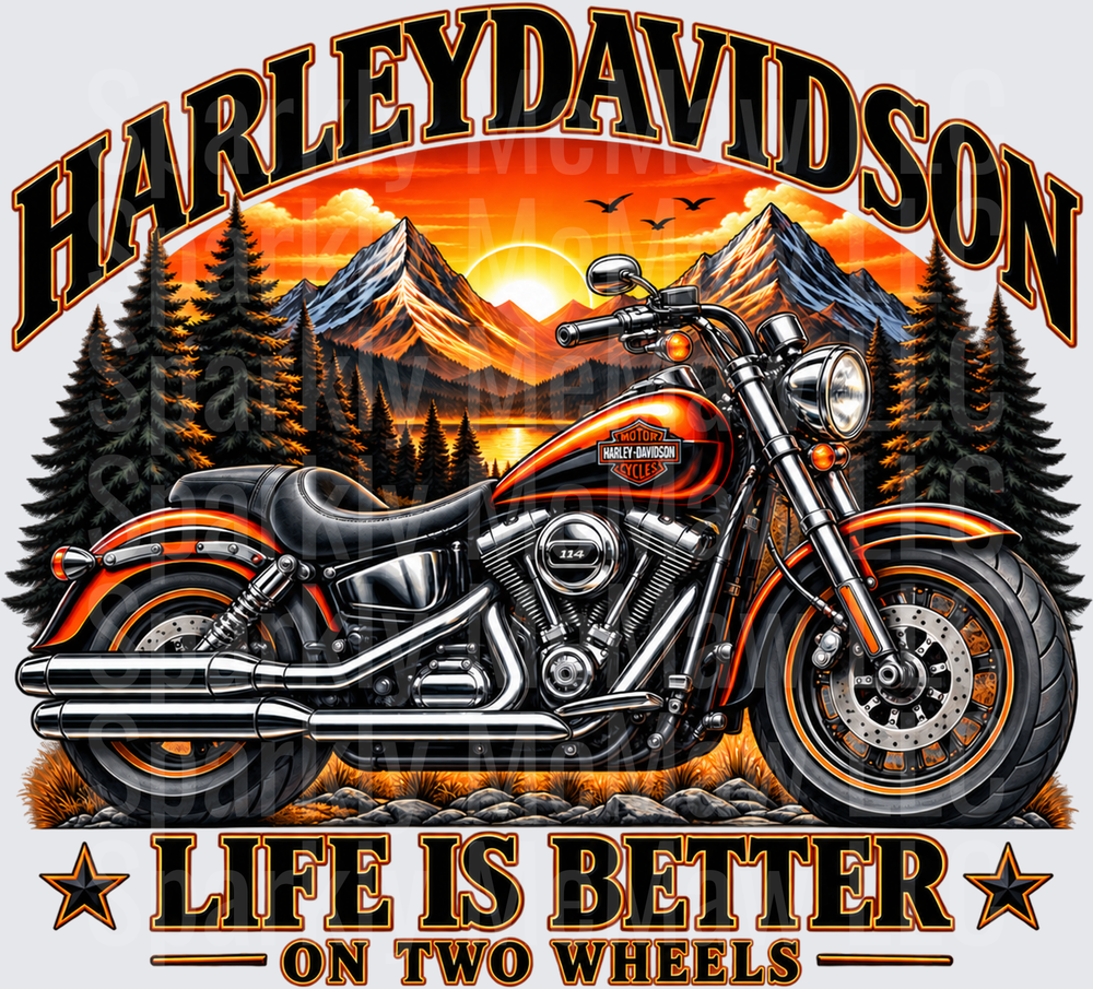 HD Life Is Better Two Wheels UV DTF Decal