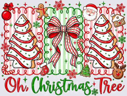 Oh Christmas Tree Cake UV DTF Decal