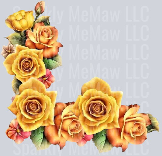 yellowrose5 clip art Decal