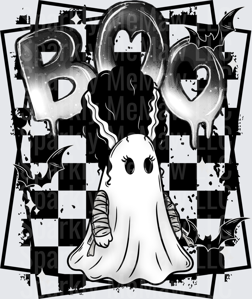 Cute Ghost BOO Halloween UV DTF Decal