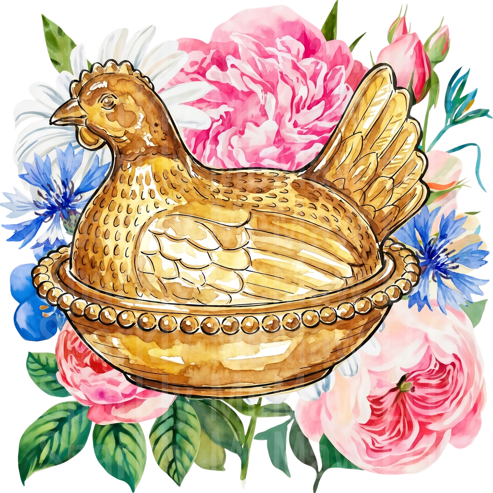 Vintage Chicken DTF Transfer (Fabrics)