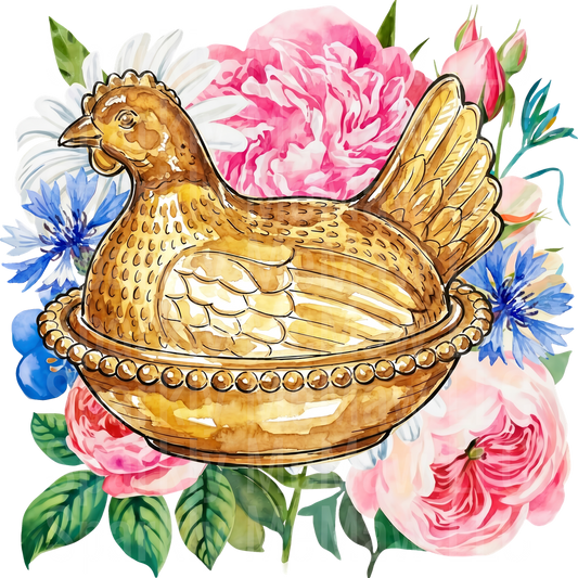 Vintage Chicken DTF Transfer (Fabrics)