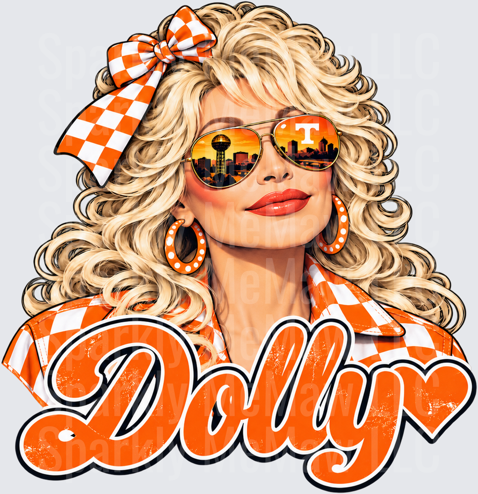 Dolly Tennessee Vols Fan UV DTF Decal