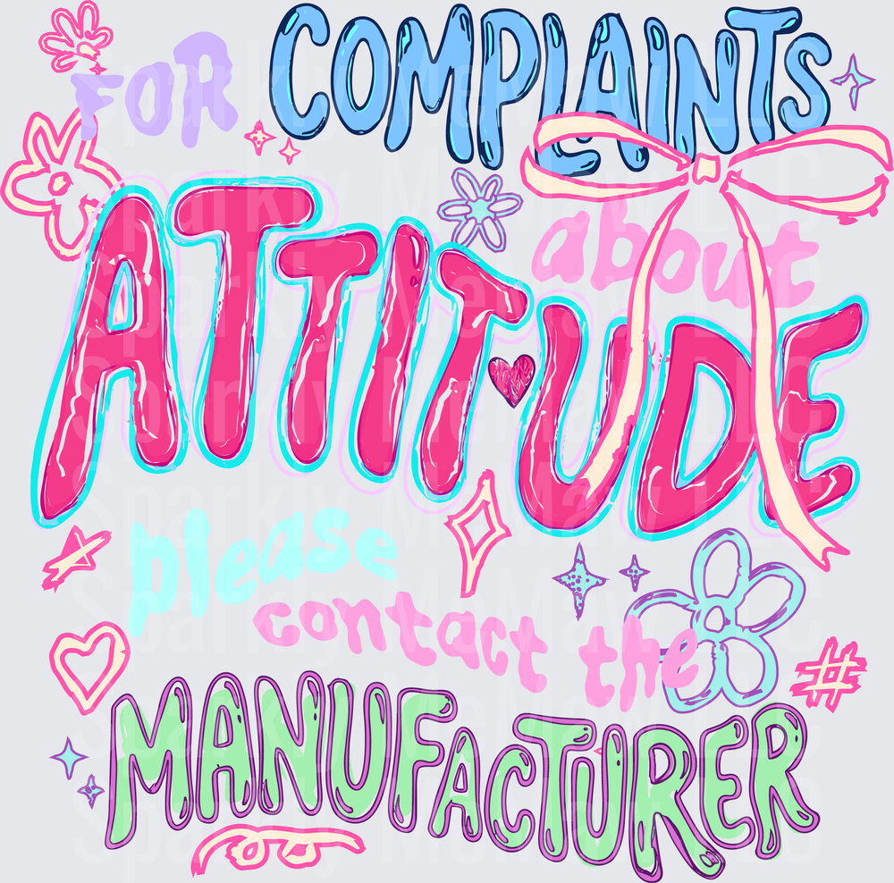 Sassy Attitude Y2K Aesthetic Typography with Bows and Sparkles