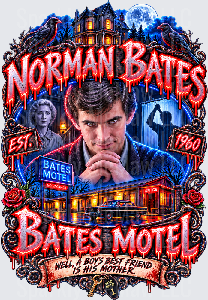 Norman Bates Bates Motel UV DTF Decal