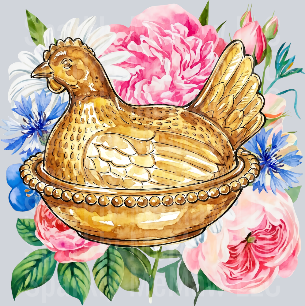 .Vintage Chicken UV DTF Decal