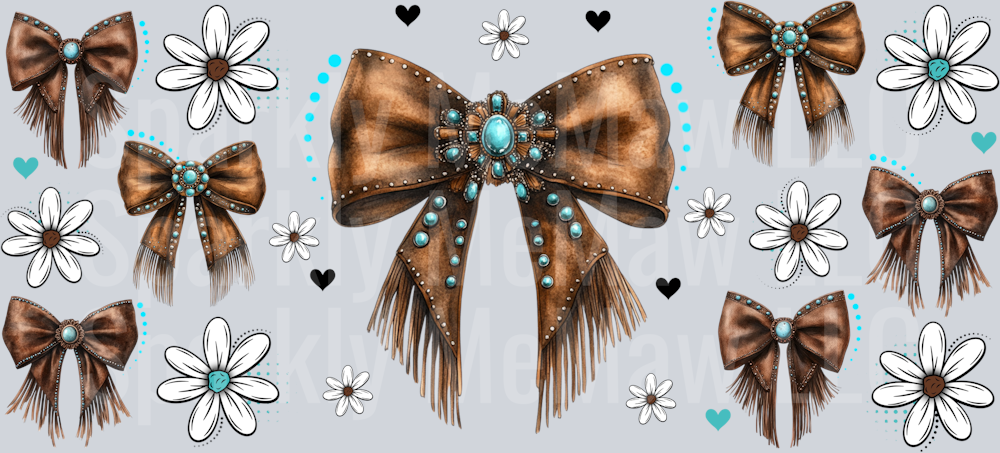 Cowboy Bow Wrap  UV  DTF 16 Oz wrap