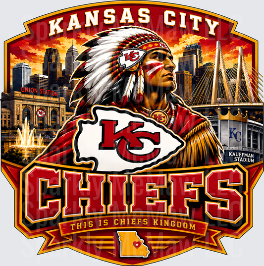 Kansas City Chiefs Kingdom UV DTF Decal