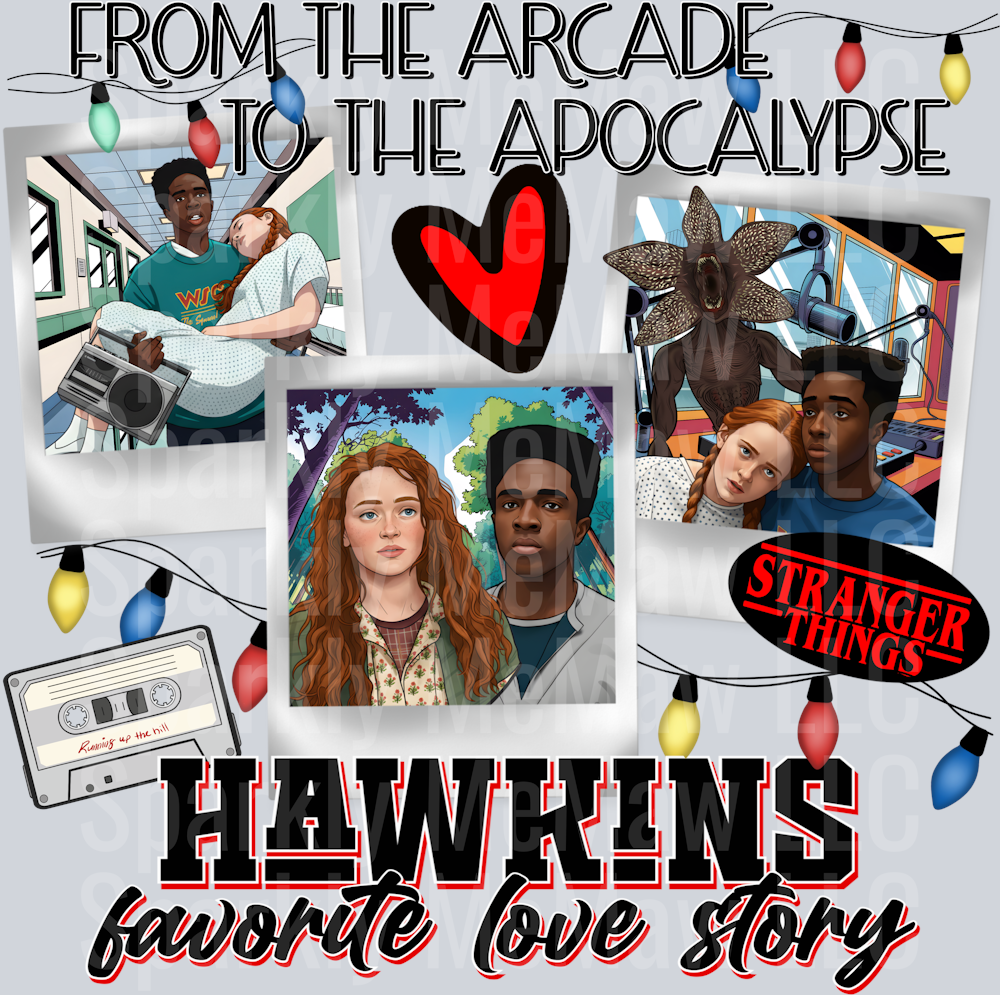 Hawkins Favorite Love Story UV DTF Decal