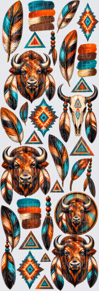 Boho Buffalo Native Elements is a UV DTF Pen Wrap