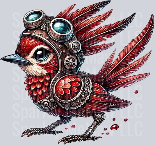 Red Road Runner SteamPunk UV DTF Decal 21