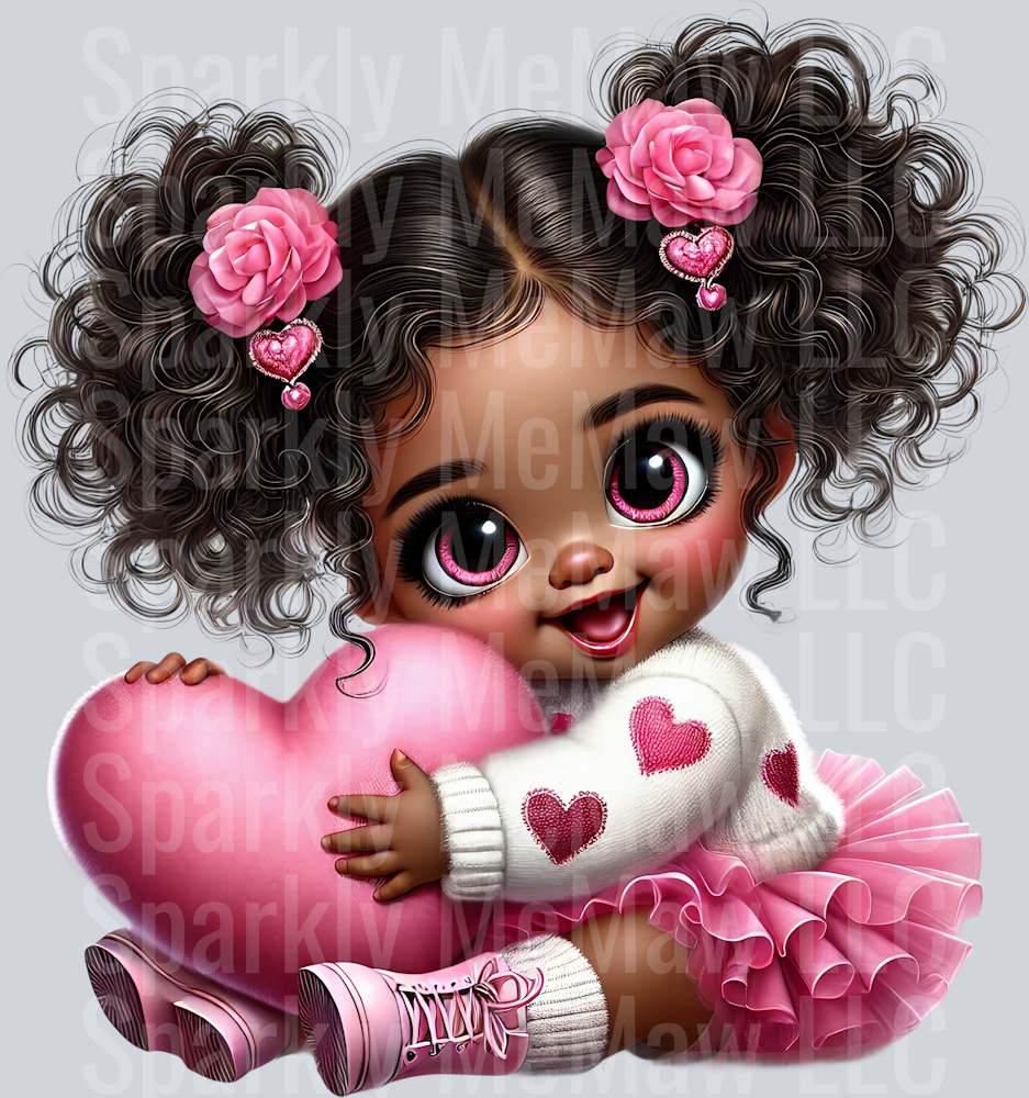 valentine girl 1 Clip Art UV DTF Decal