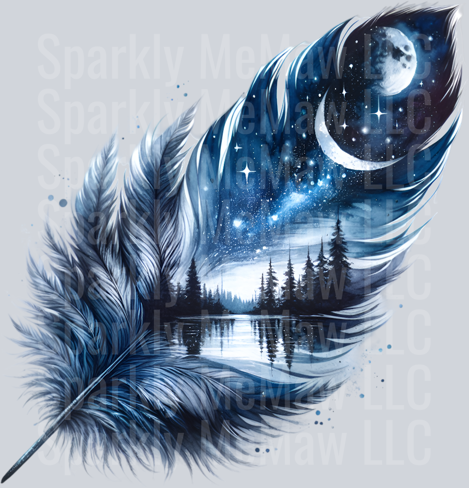 Enchanted Nature Feather UV DTF Decal 1
